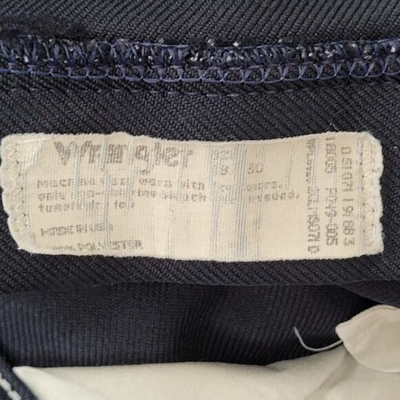 Vintage 80s Wrangler Polyester Pants 36x28 Black - Picture 7 of 16